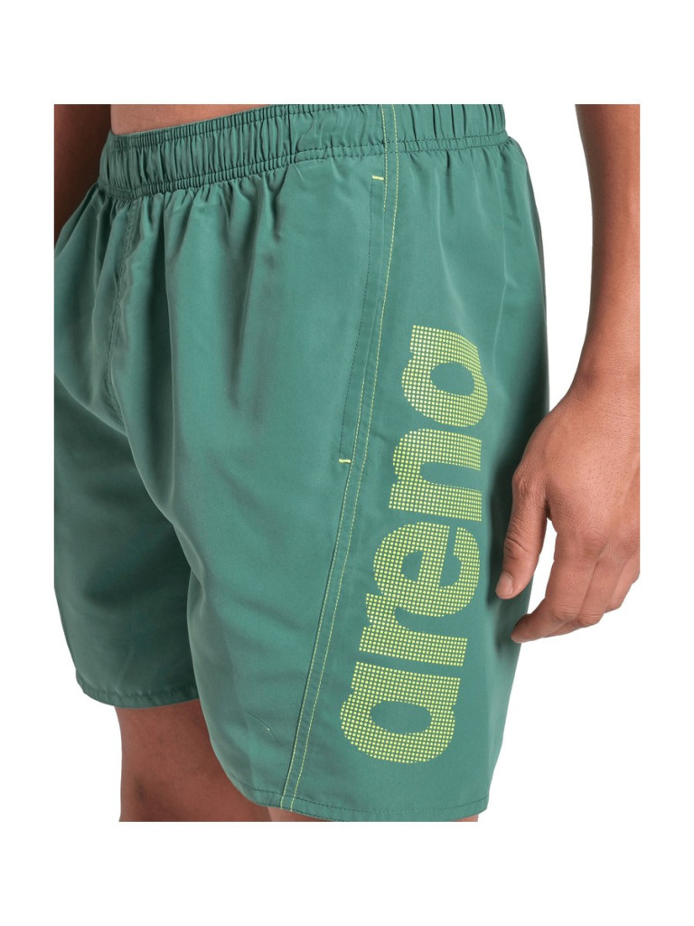 Мъжки плажни шорти Arena Fundamentals Arena Logo Boxer R - Mangrove-Artic Lime