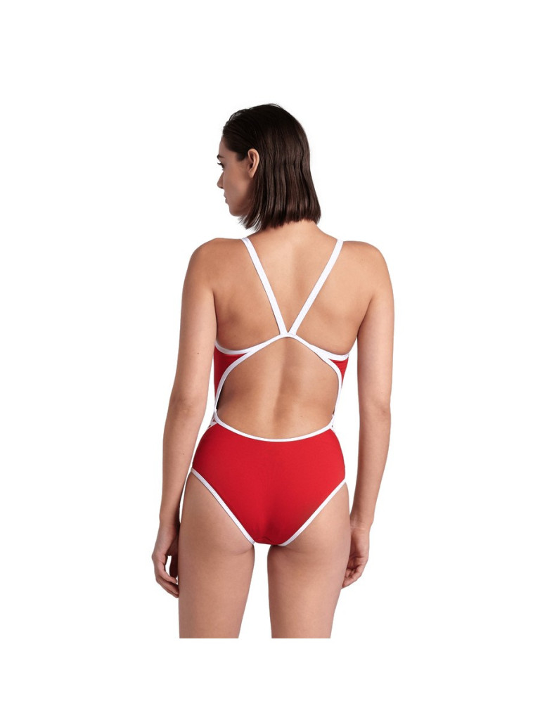 Дамски цял бански Arena Icons Super Fly Solid - Red-White