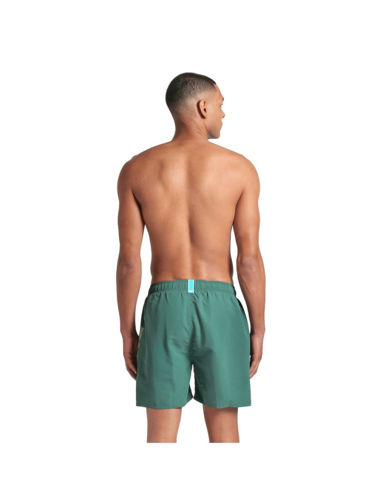 Мъжки плажни шорти Arena Fundamentals Arena Logo Boxer R - Mangrove-Artic Lime