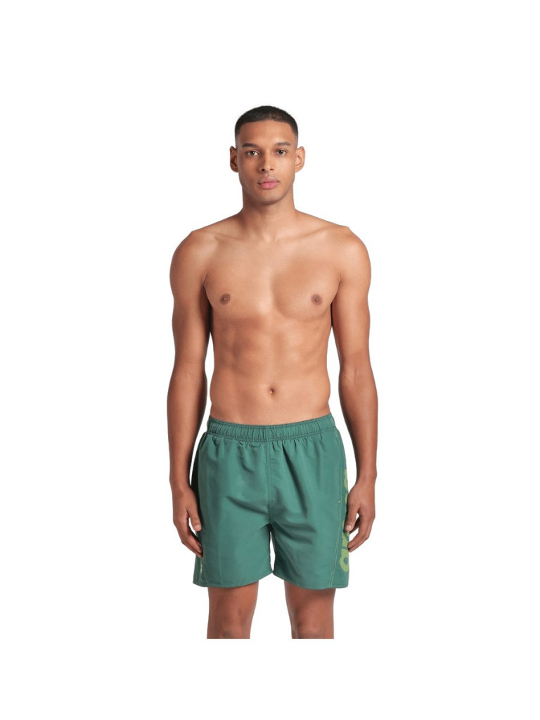 Мъжки плажни шорти Arena Fundamentals Arena Logo Boxer R - Mangrove-Artic Lime