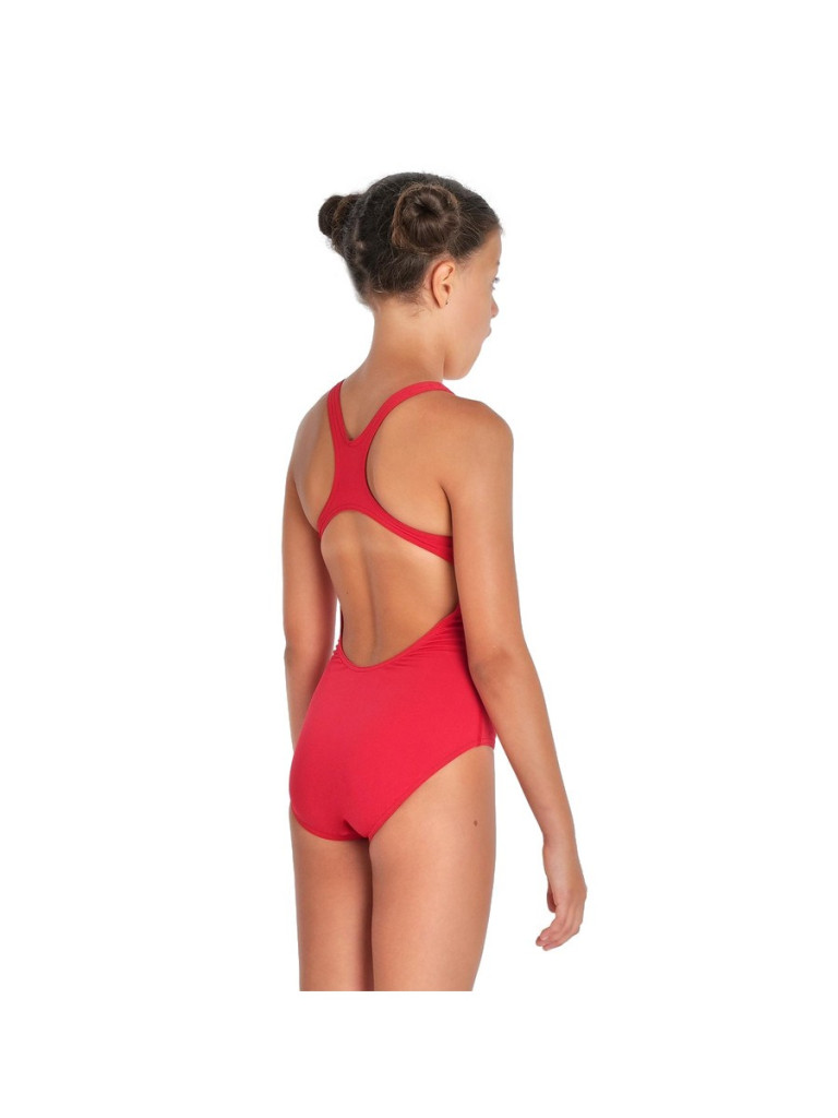 Детски цял бански Arena Team Swim Pro Solid за момичета - Red-White