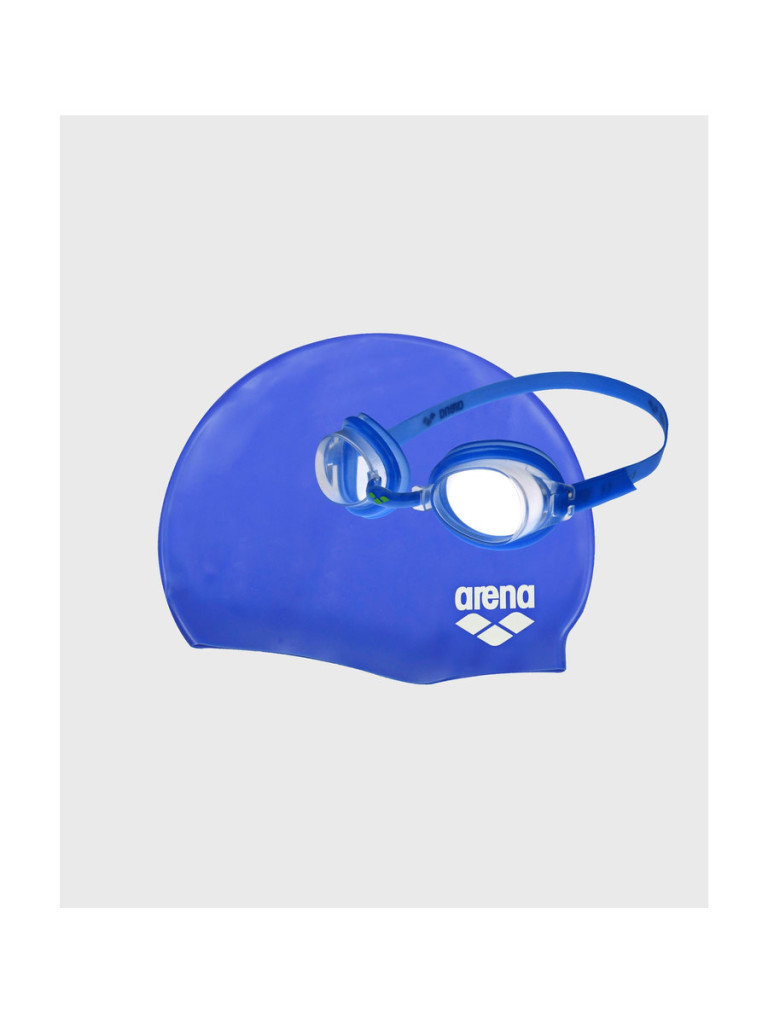 Детски комплект очила и шапка за плуване Arena Junior Pool Set - Blue-Clear Blue-White