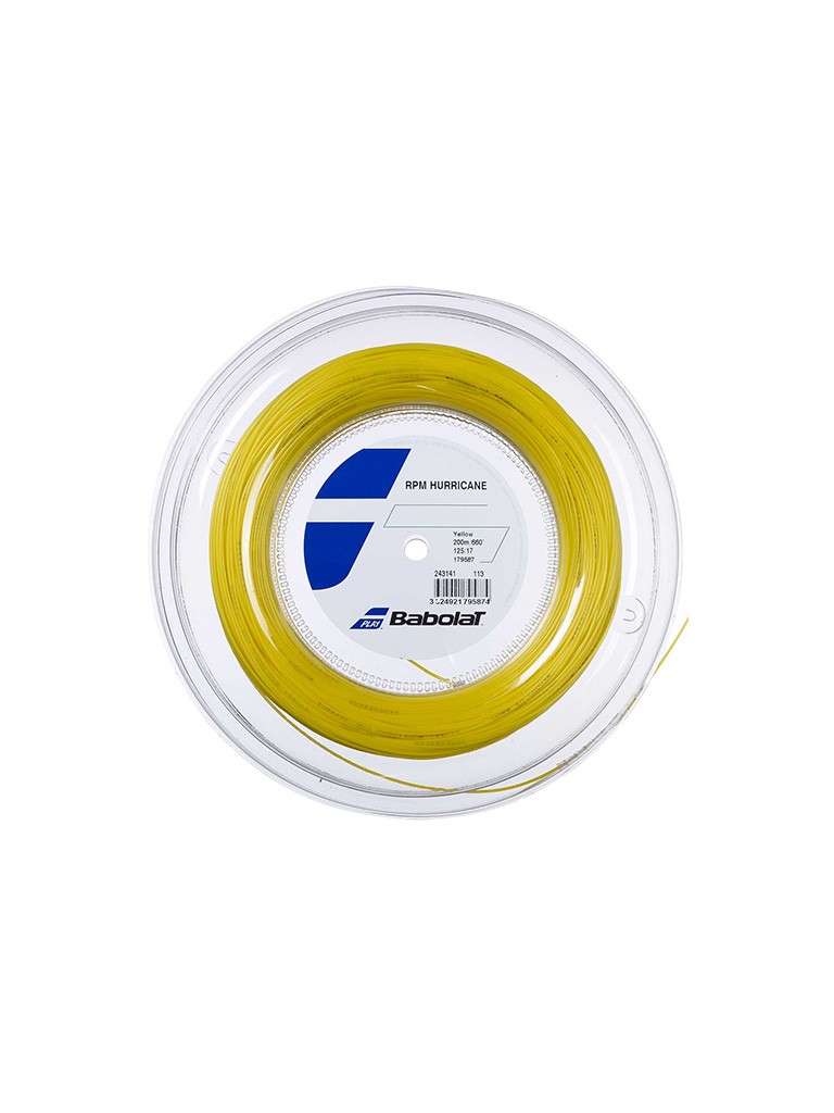 Ролка кордаж Babolat RPM Hurricane 200 м - жълт Ролка кордаж Babolat RPM Hurricane 200 м - жълт