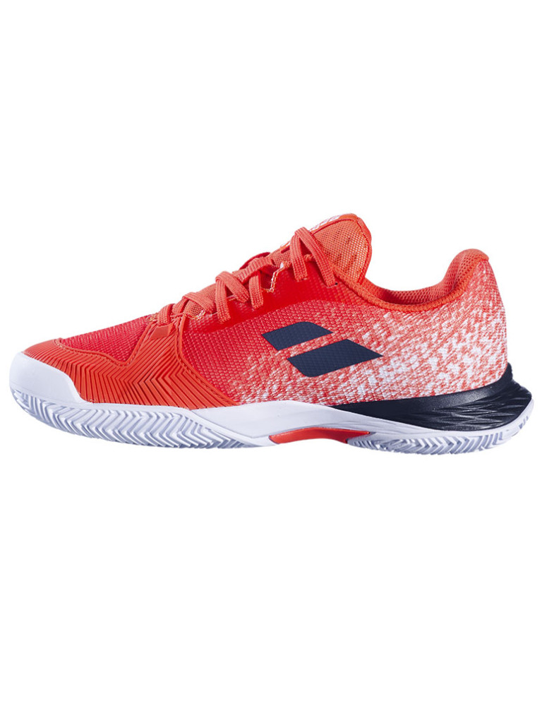Детски тенис обувки Babolat JET MACH 3 CLAY Strike Red / White