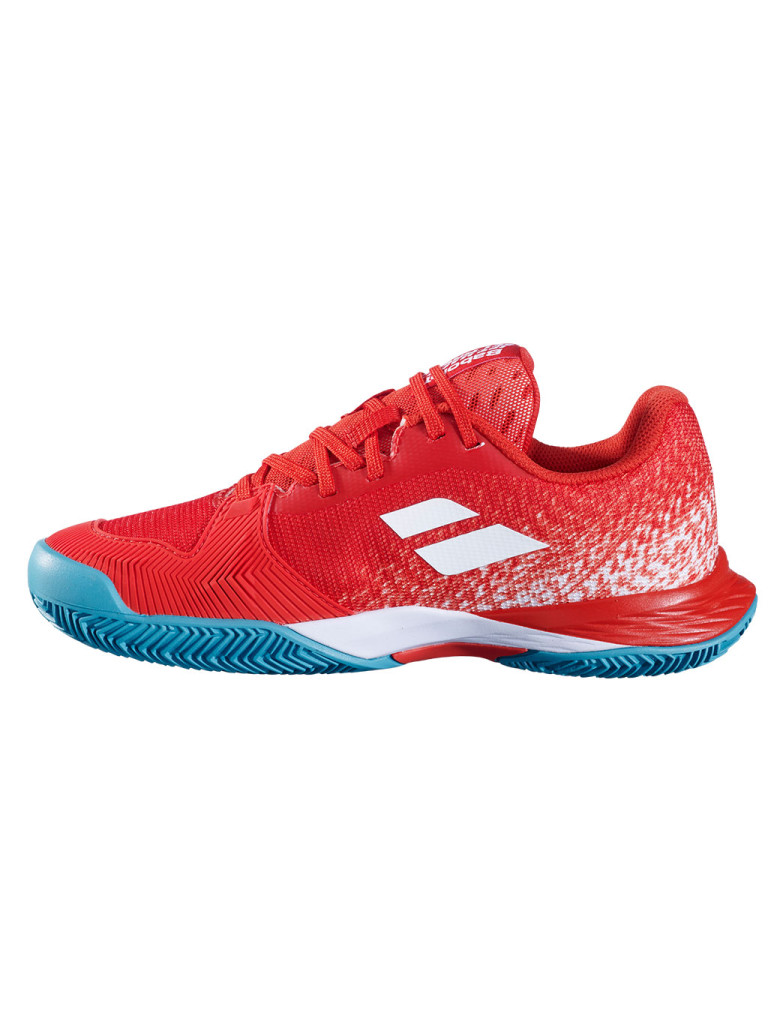 Детски тенис обувки Babolat JET MACH 3 GIRL CLAY FIESTA RED
