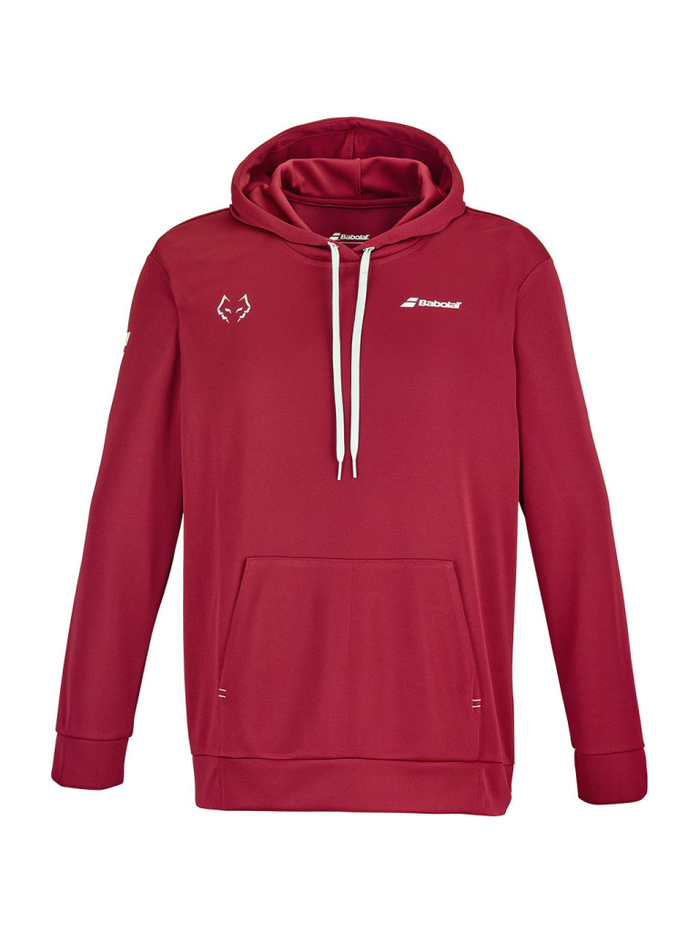 Мъжки суитшърт с качулка за падел Babolat LEBRON - Red Dahlia