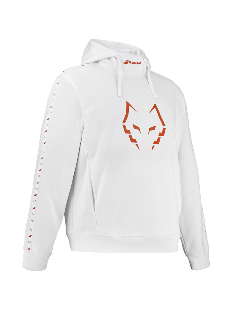 Babolat HOOD SWEAT J LEBRON WHITE мъжки суитшърт с качулка