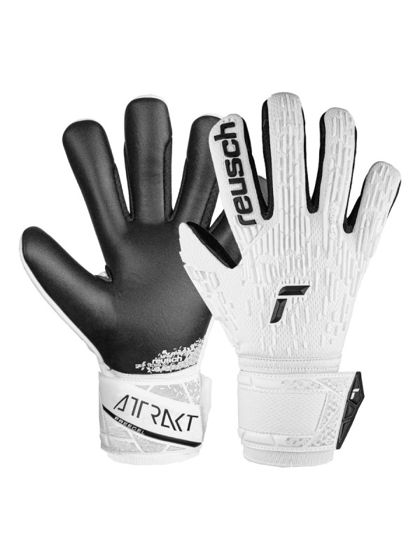 Reusch Attrakt Freegel Silver 2024 Goalkeeper Gloves - White-Black