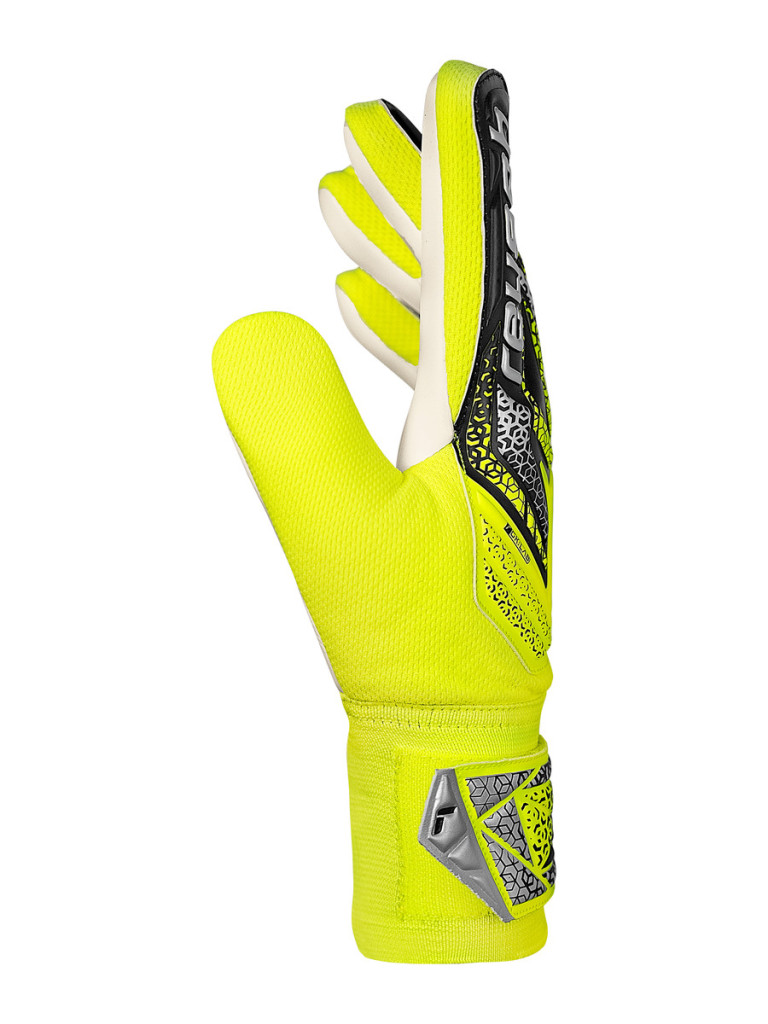 Вратарски ръкавици Reusch Attrakt Starter Solid 2025 - Yellow-Black-Silver