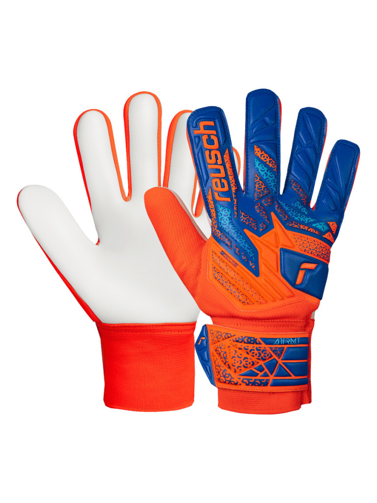Детски вратарски ръкавици Reusch Attrakt Starter Solid Junior 2025 - Orange-Blue