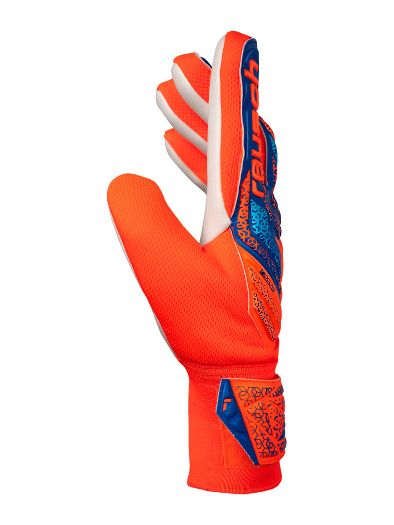Детски вратарски ръкавици Reusch Attrakt Starter Solid Junior 2025 - Orange-Blue