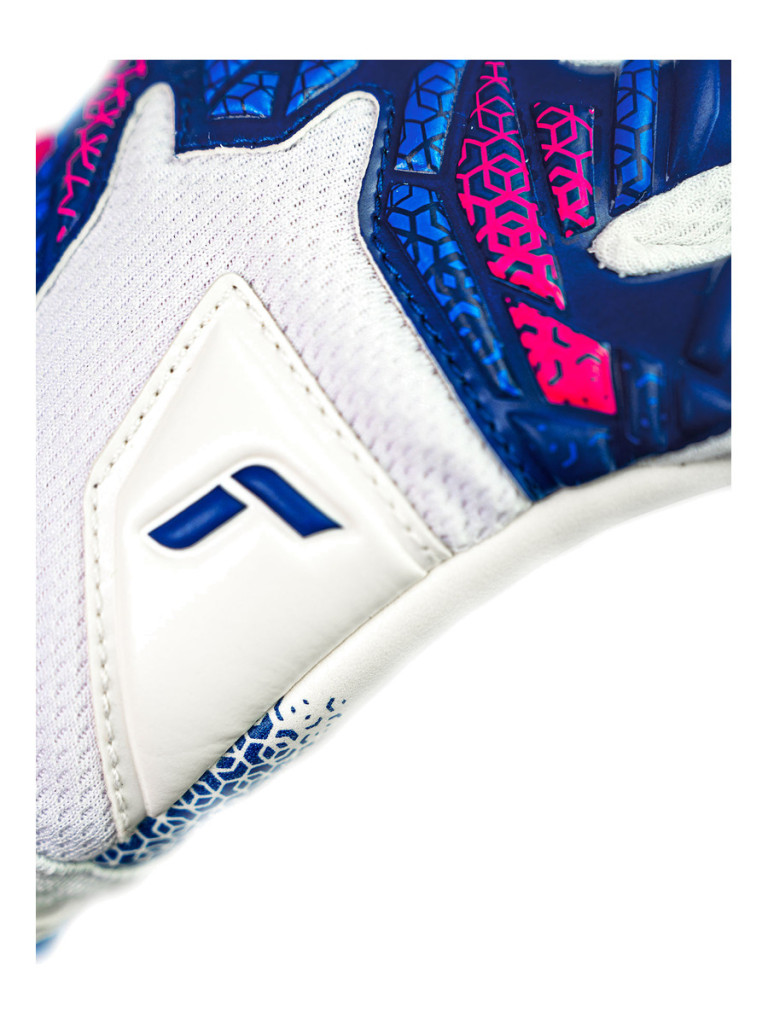 Детски вратарски ръкавици Reusch Attrakt RE:GRIP NC Junior 2025 - Blue-Pink-White