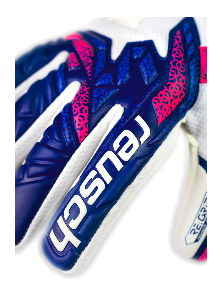 Детски вратарски ръкавици Reusch Attrakt RE:GRIP NC Junior 2025 - Blue-Pink-White