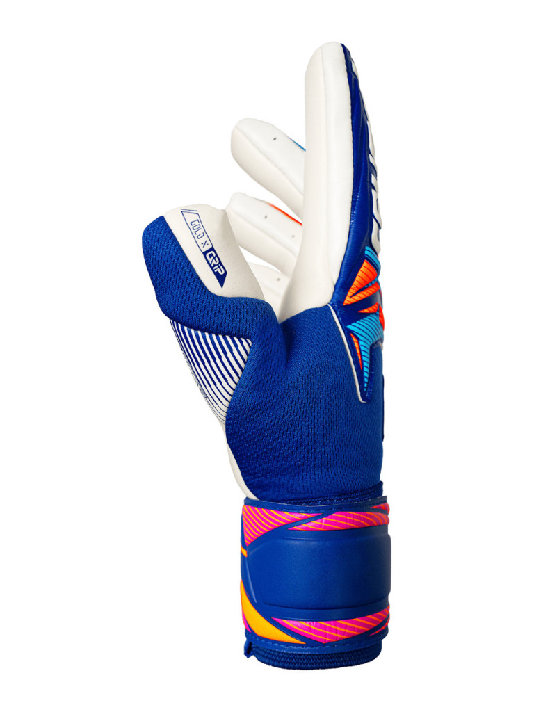 Вратарски ръкавици Reusch Attrakt Gold X NC 2026 - Sharp Blue-White-Shocking Orange