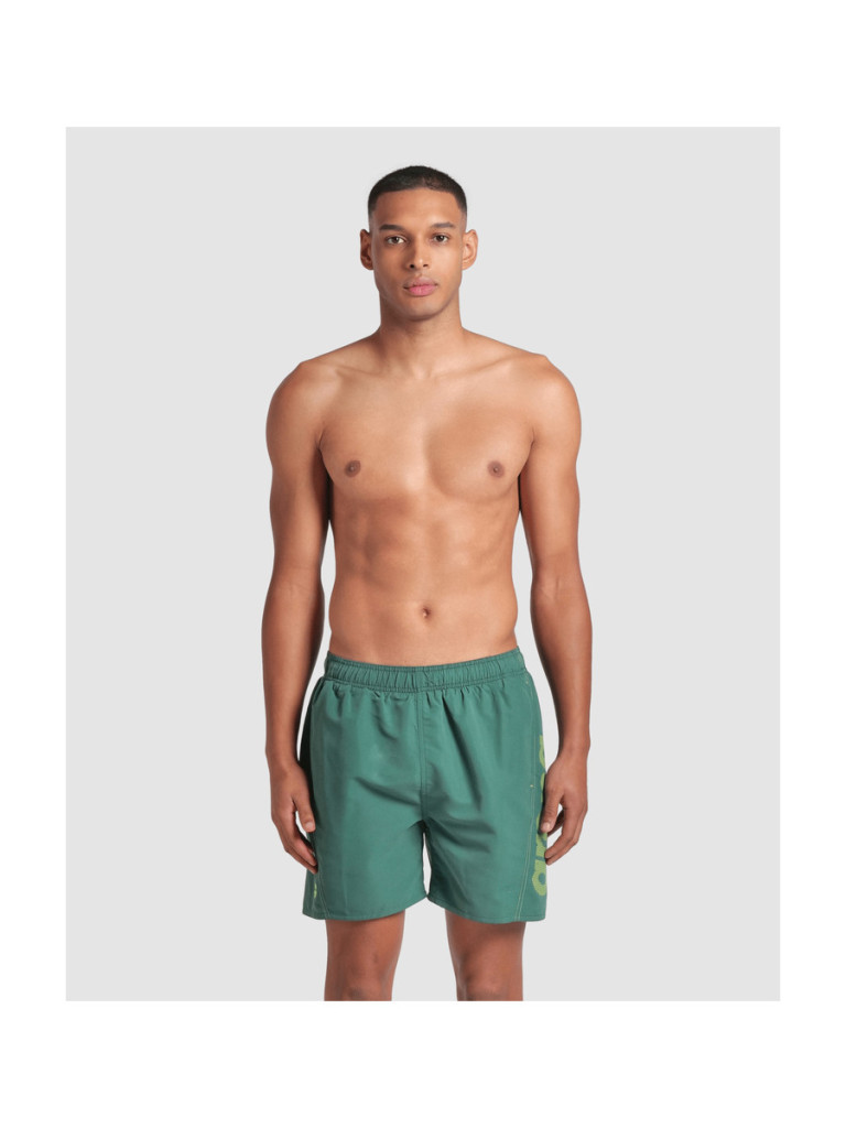 Мъжки плажни шорти Arena Fundamentals Arena Logo Boxer R - Mangrove-Artic Lime