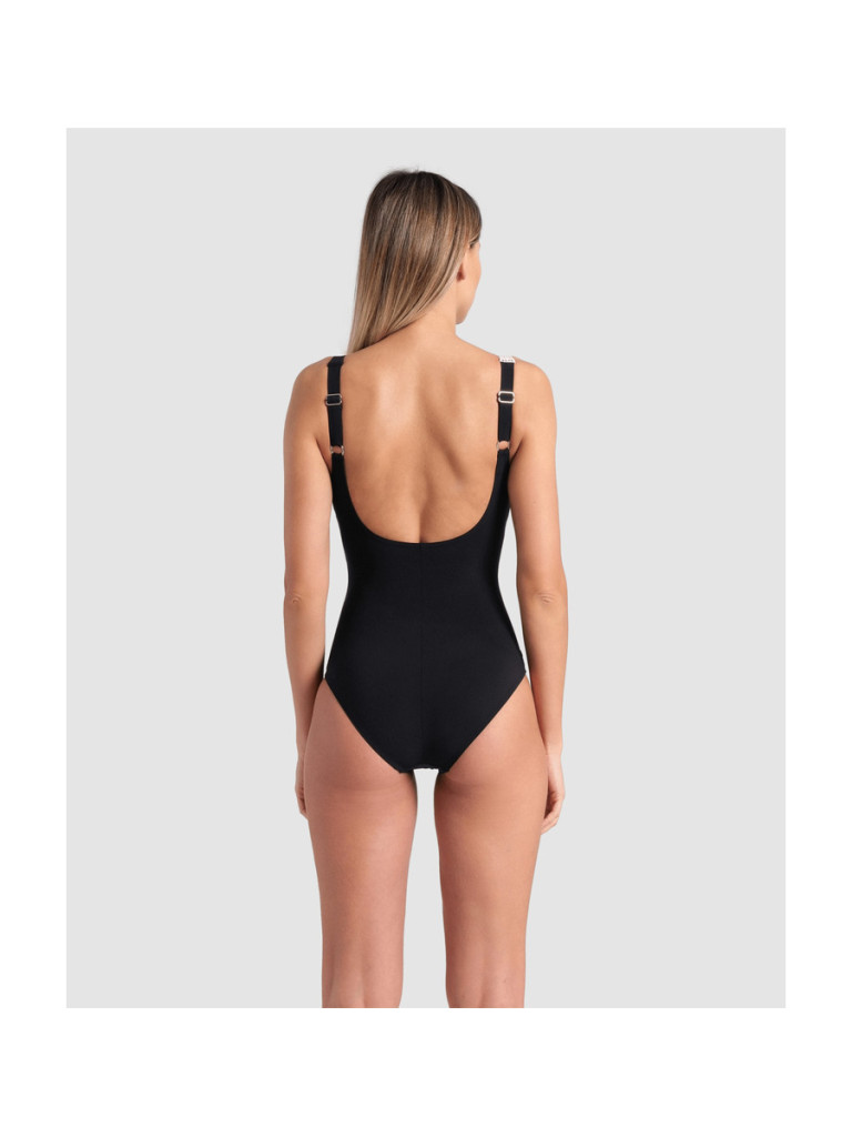 Дамски цял бански Arena Shapewear Liliana U Back - Black-White