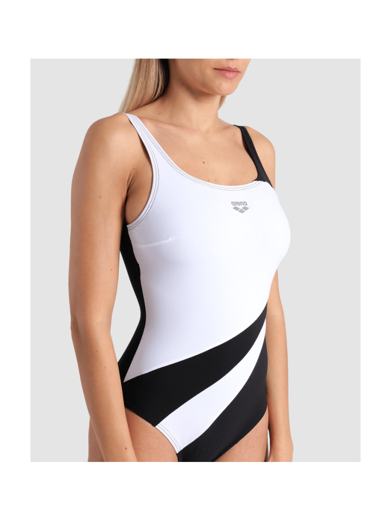 Дамски цял бански Arena Shapewear Liliana U Back - Black-White
