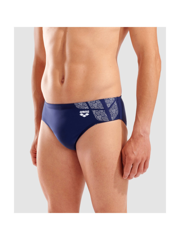 Мъжки бански слип Arena Kikko Swim Briefs - Navy-White