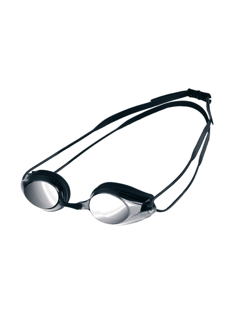 Състезателни очила за плуване Arena Tracks Mirror - Black-Smoke Silver-Black