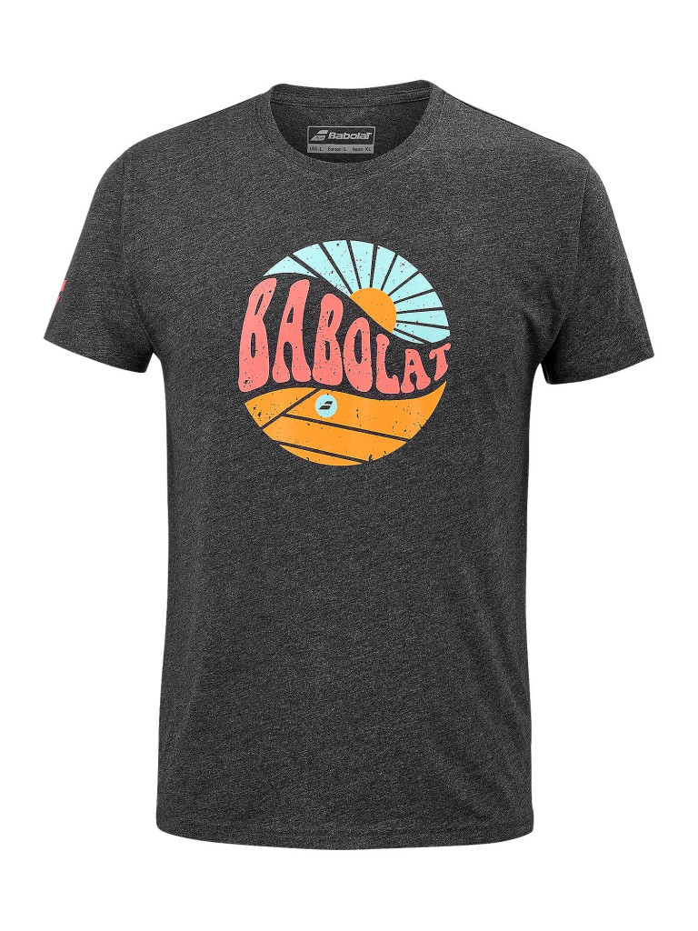 Babolat EXERCISE VINTAGE TEE MEN BLACK HTHR мъжка тениска