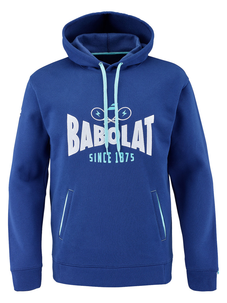 Мъжки суетшърт с качулка Babolat EXERCISE HOOD SWEAT MEN EST. BLUE