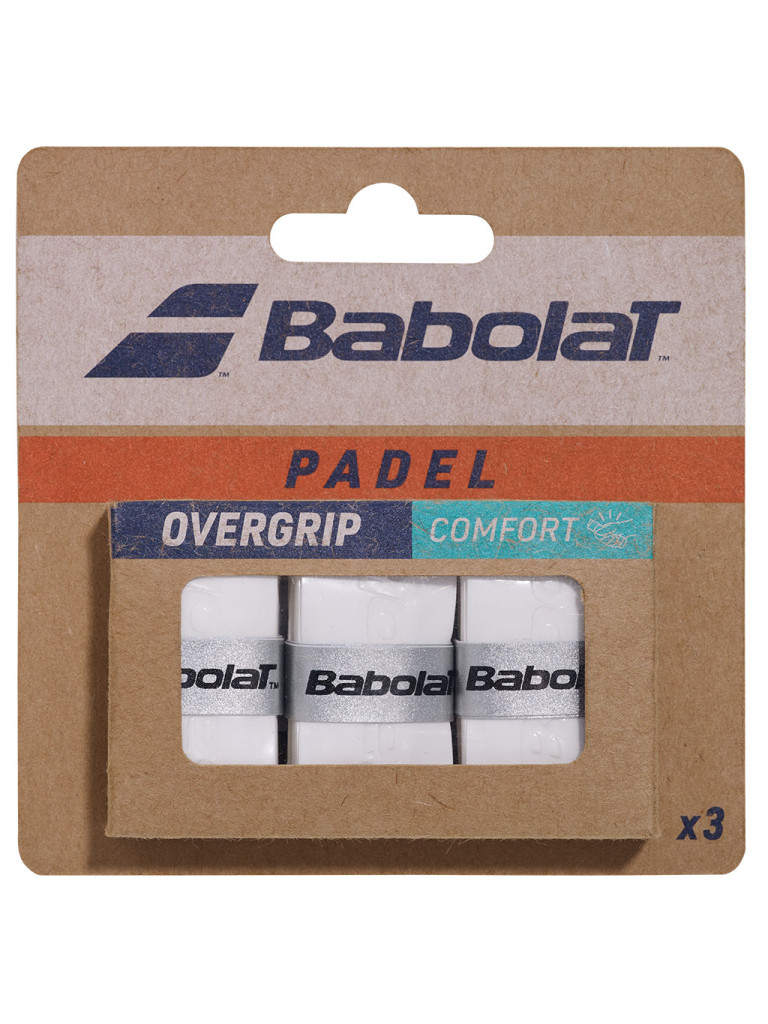 Овъргрип за падел Babolat Comfort Padel, бял, 3 бр.