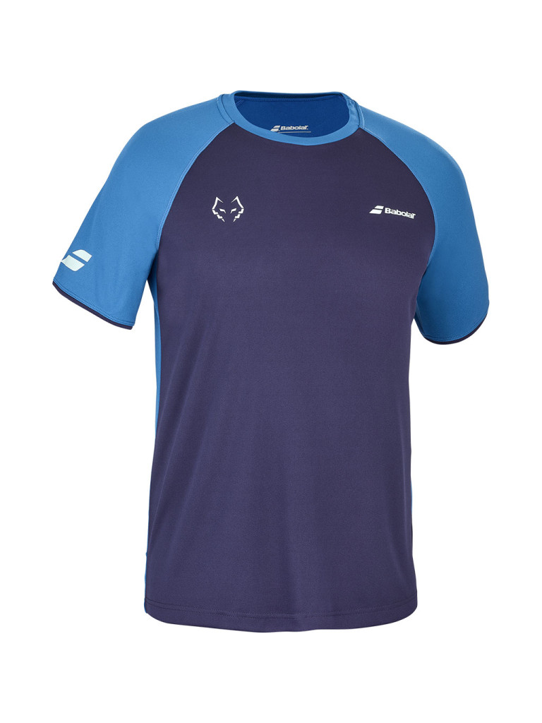 Мъжка тениска за падел Babolat CREW NECK LEBRON - Baritone Blue
