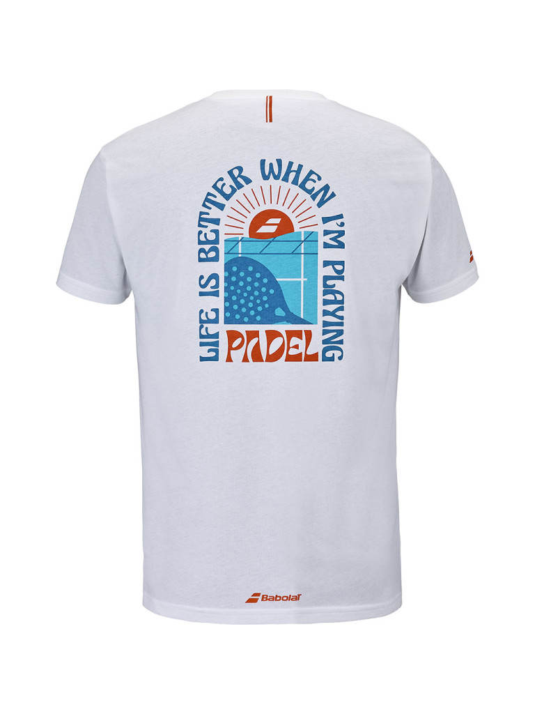 Babolat PERF COTTON TEE WHITE мъжка тениска за падел