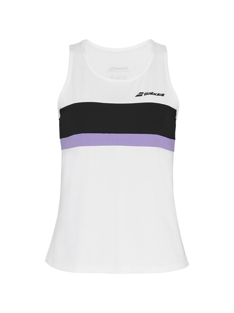 Дамски потник за падел Babolat PADEL TANK WOMAN WHITE