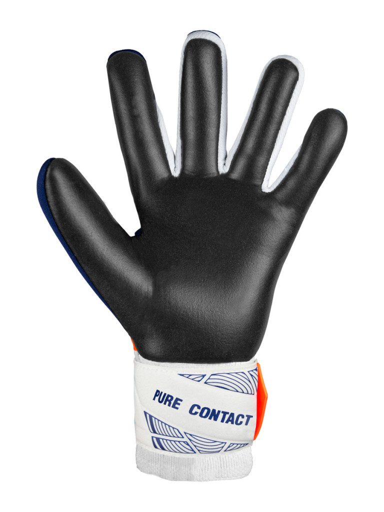 Reusch Pure Contact Gold Junior 2024 Goalkeeper Gloves - Premium Blue-Electric Orange-Black