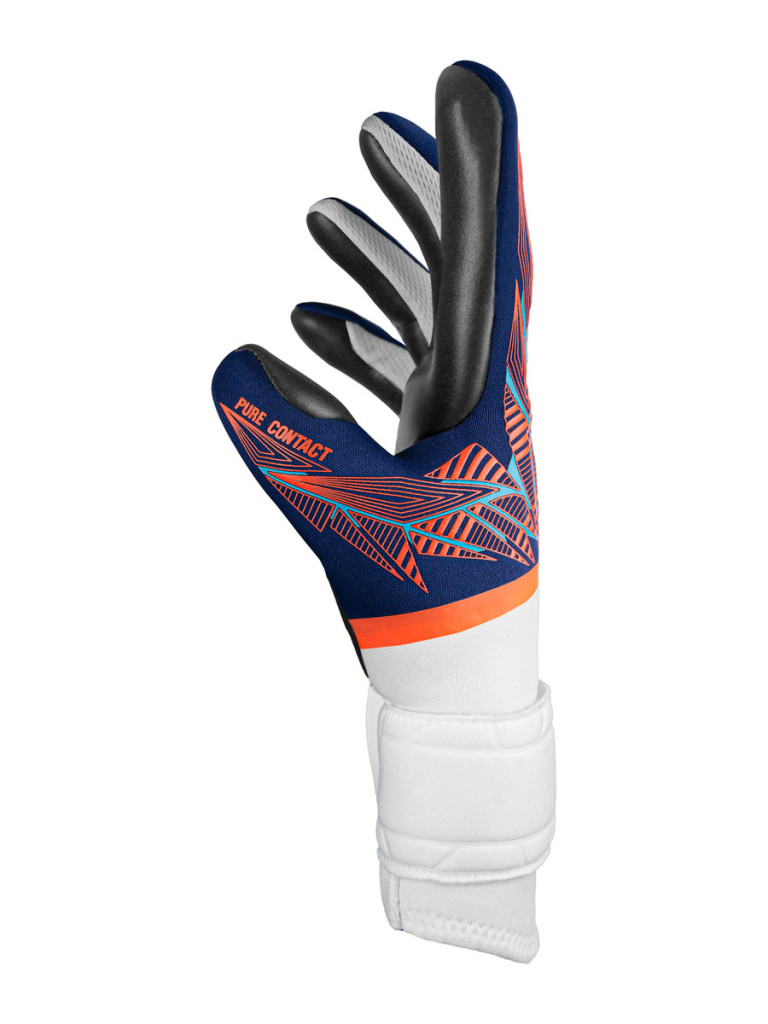 Reusch Pure Contact Gold Junior 2024 Goalkeeper Gloves - Premium Blue-Electric Orange-Black