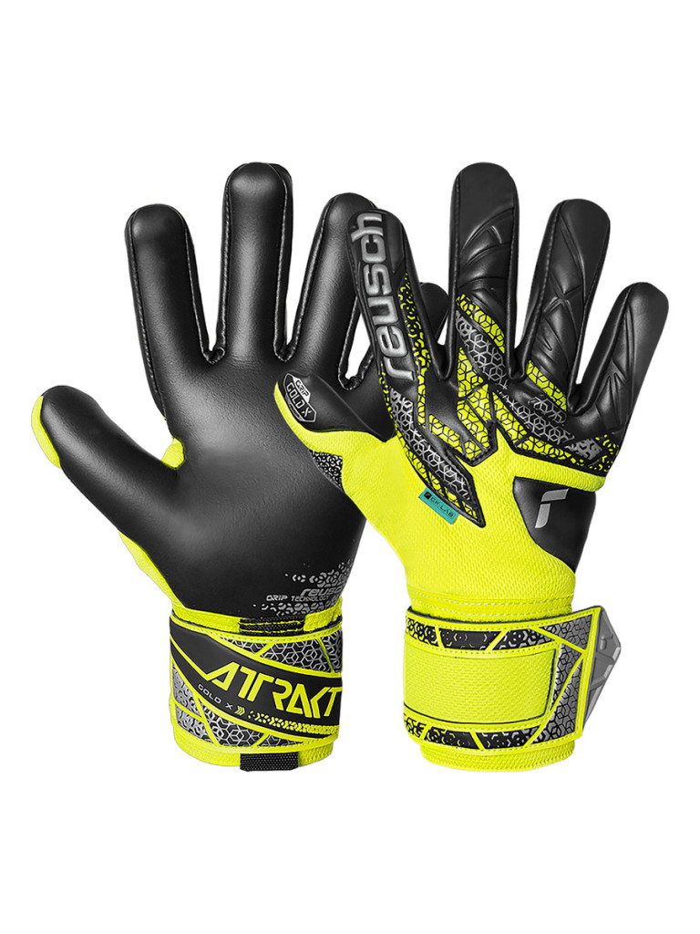 Reusch Attrakt Gold X NC 2025 Goalkeeper Gloves - Yellow-Black-Silver