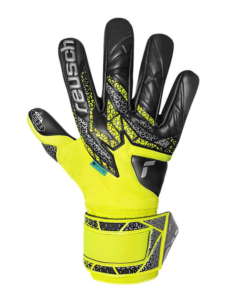 Вратарски ръкавици Reusch Attrakt Gold X NC 2025 - Yellow-Black-Silver
