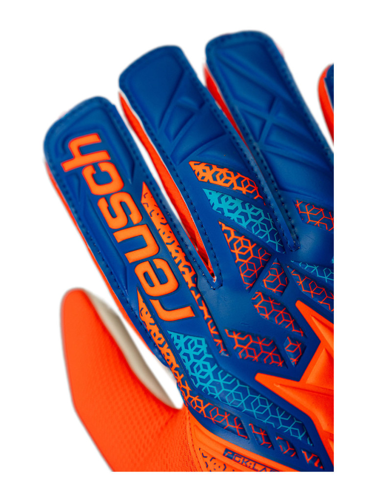 Детски вратарски ръкавици Reusch Attrakt Starter Solid Junior 2025 - Orange-Blue