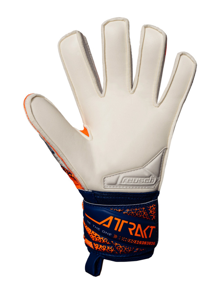 Детски вратарски ръкавици Reusch Attrakt Silver Junior 2025 - Orange-Blue-White