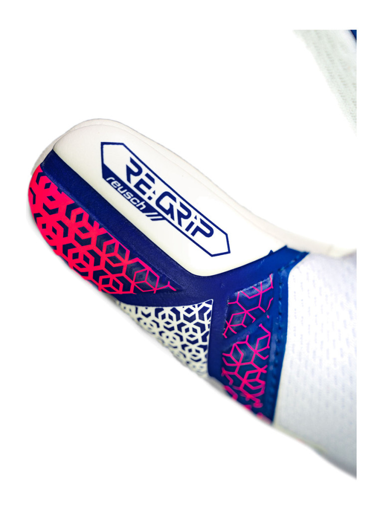 Детски вратарски ръкавици Reusch Attrakt RE:GRIP NC Junior 2025 - Blue-Pink-White