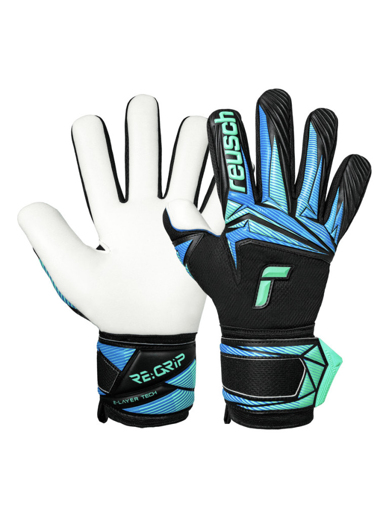 Вратарски ръкавици Reusch Attrakt RE:GRIP NC 2026 - Black-Ocean-Light