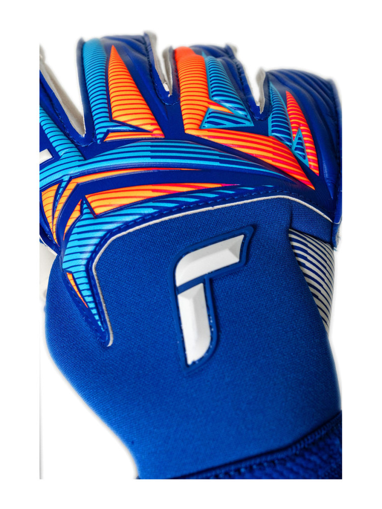 Вратарски ръкавици Reusch Attrakt Gold X Evolution 2026 - Sharp Blue-White-Shocking Orange