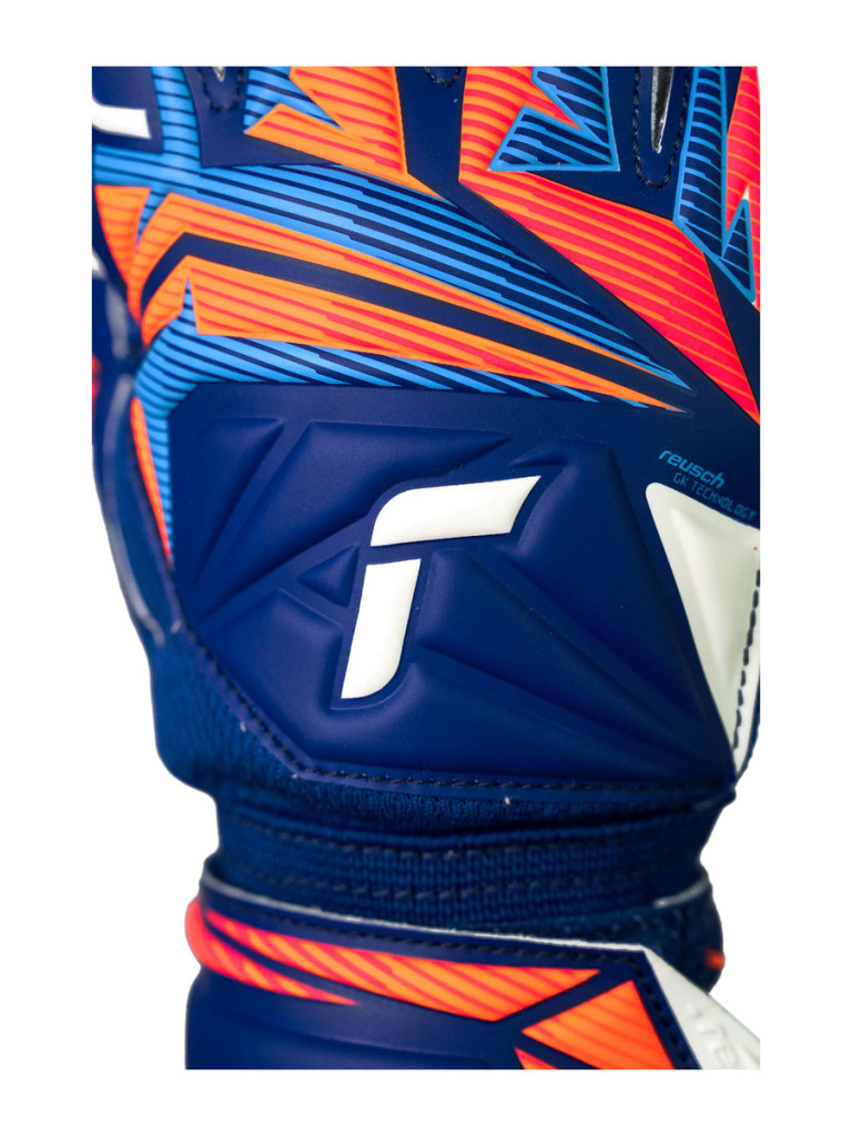 Детски вратарски ръкавици Reusch Attrakt Advance Junior 2026 - Sharp Blue-White-Shocking Orange