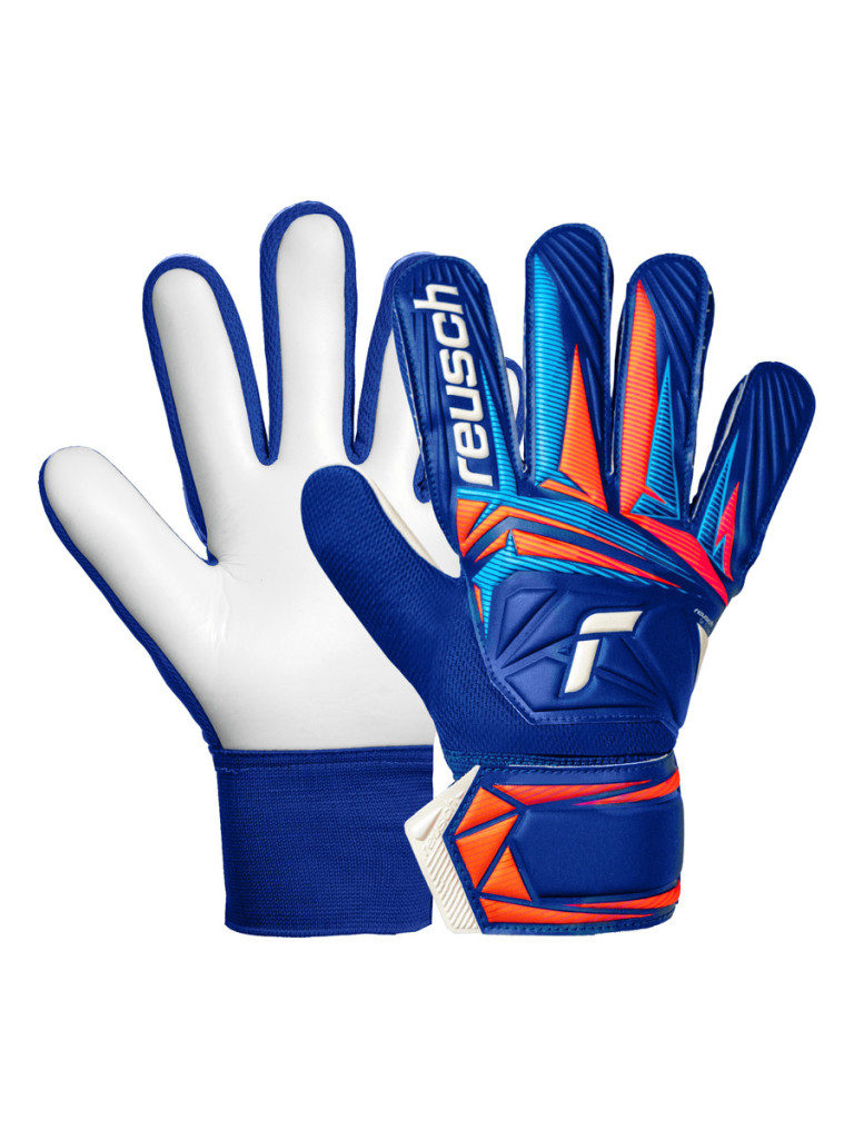 Детски вратарски ръкавици Reusch Attrakt Starter Solid Junior 2026 - Sharp Blue-White-Shocking Orange