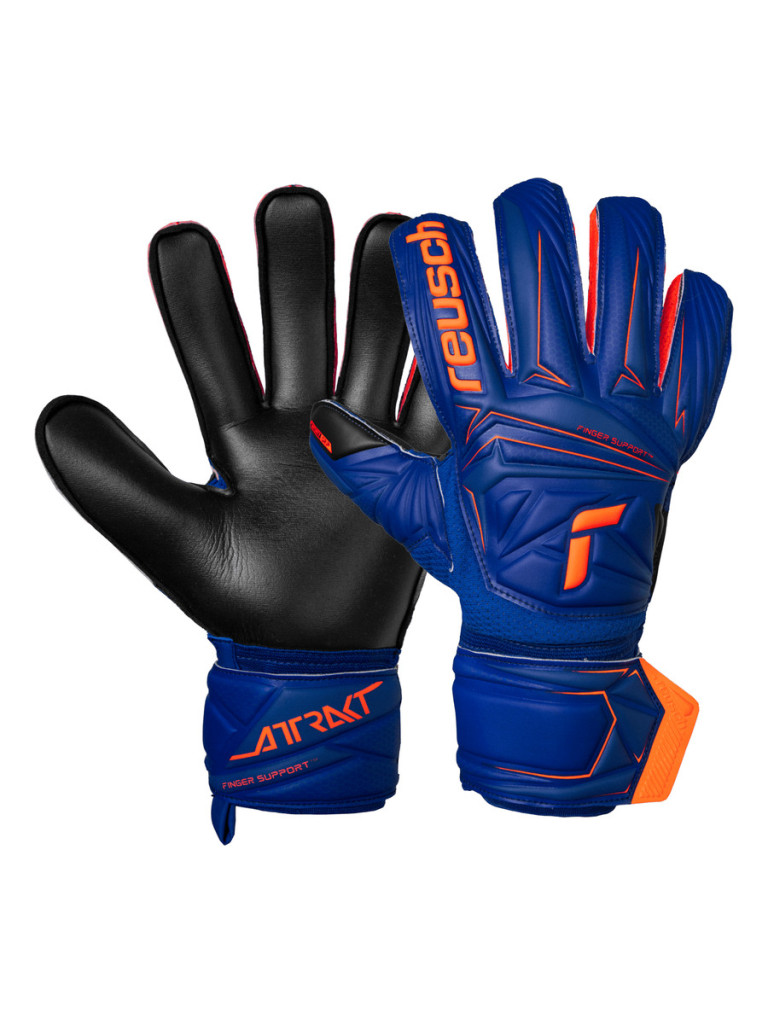 Reusch Attrakt Infinity Finger Support 2026 Goalkeeper Gloves - Blue-Orange