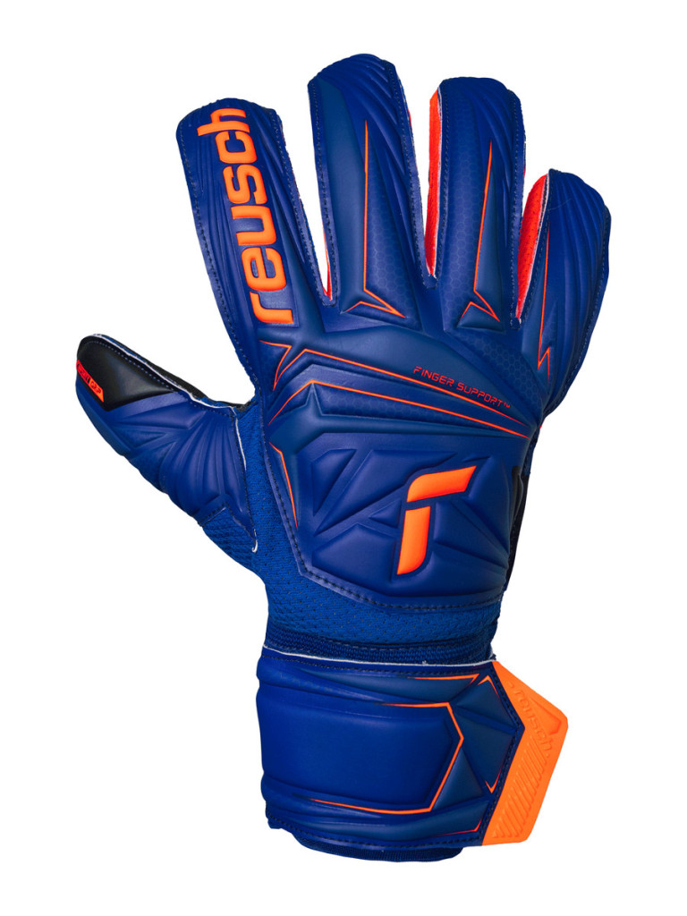 Reusch Attrakt Infinity Finger Support 2026 Goalkeeper Gloves - Blue-Orange