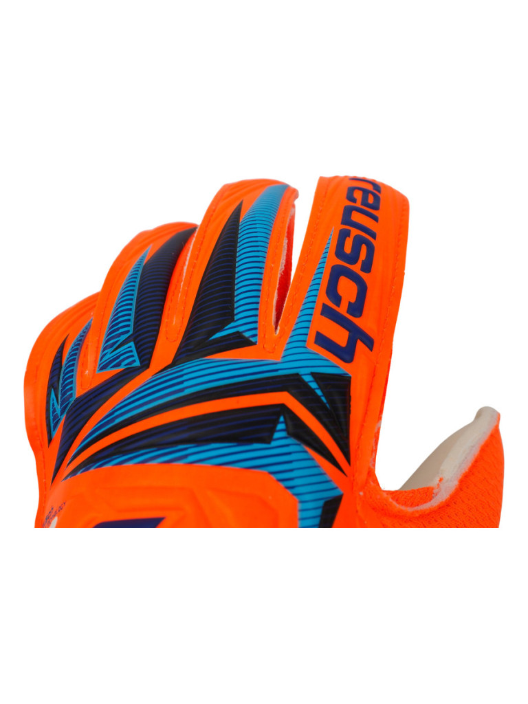 Детски вратарски ръкавици Reusch Attrakt Solid Junior 2026 - Orange-Blue