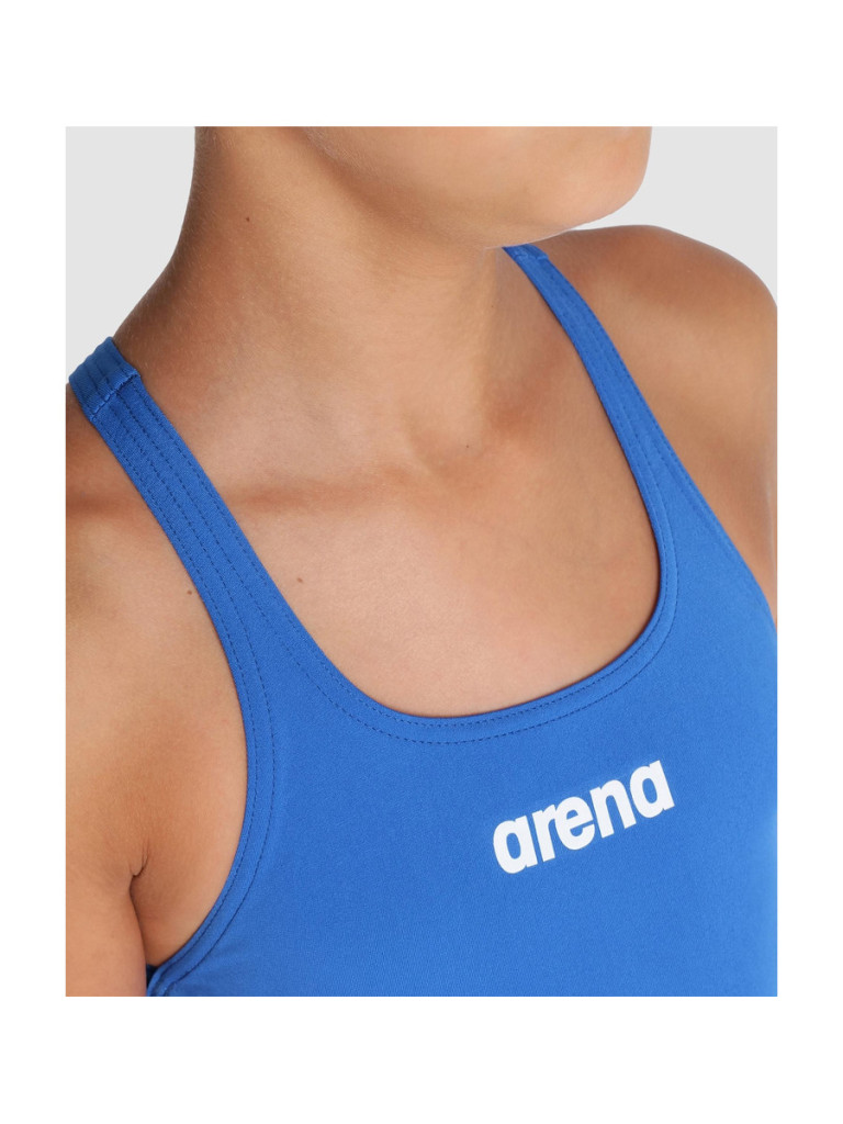 Детски цял бански Arena Team Swim Pro Solid за момичета - Royal-White