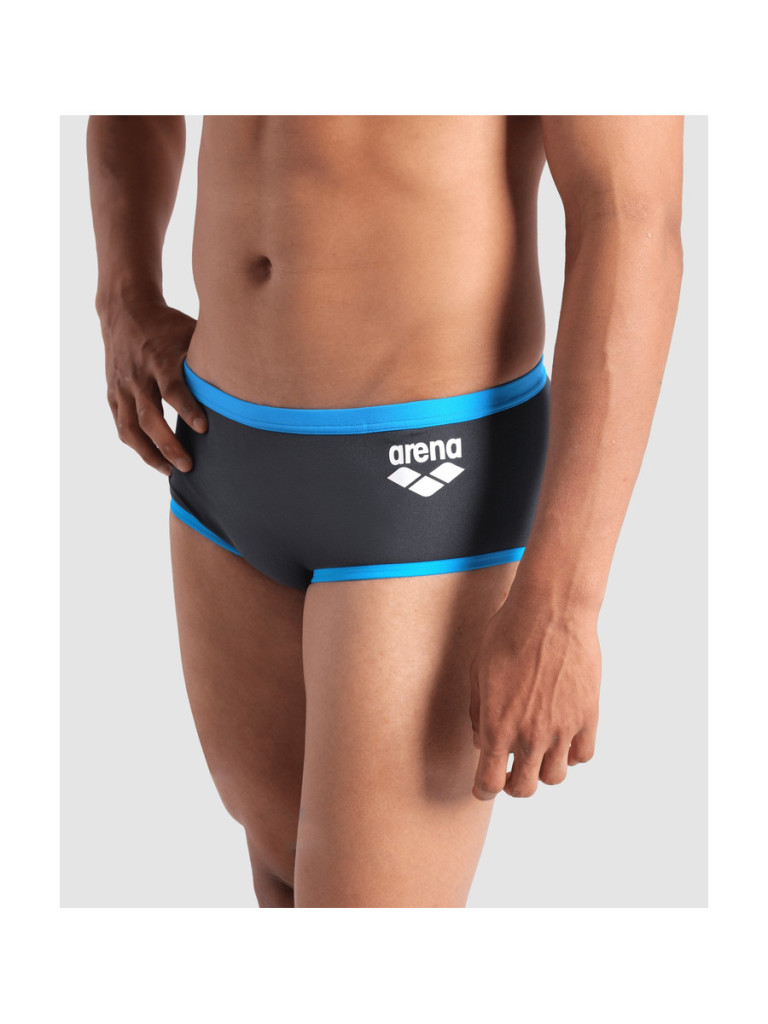 Мъжки бански Arena One Biglogo Low Waist Short - Asphalt-Turquoise