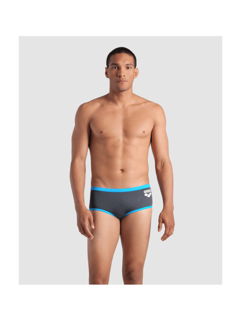 Мъжки бански Arena One Biglogo Low Waist Short - Asphalt-Turquoise