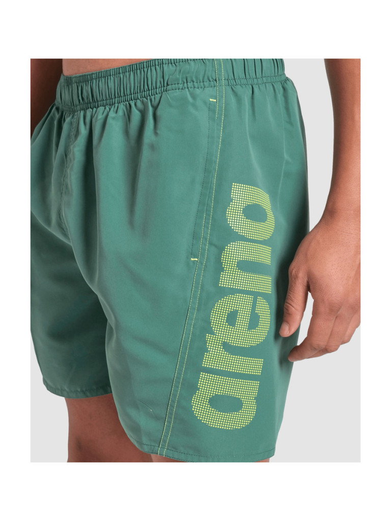 Мъжки плажни шорти Arena Fundamentals Arena Logo Boxer R - Mangrove-Artic Lime