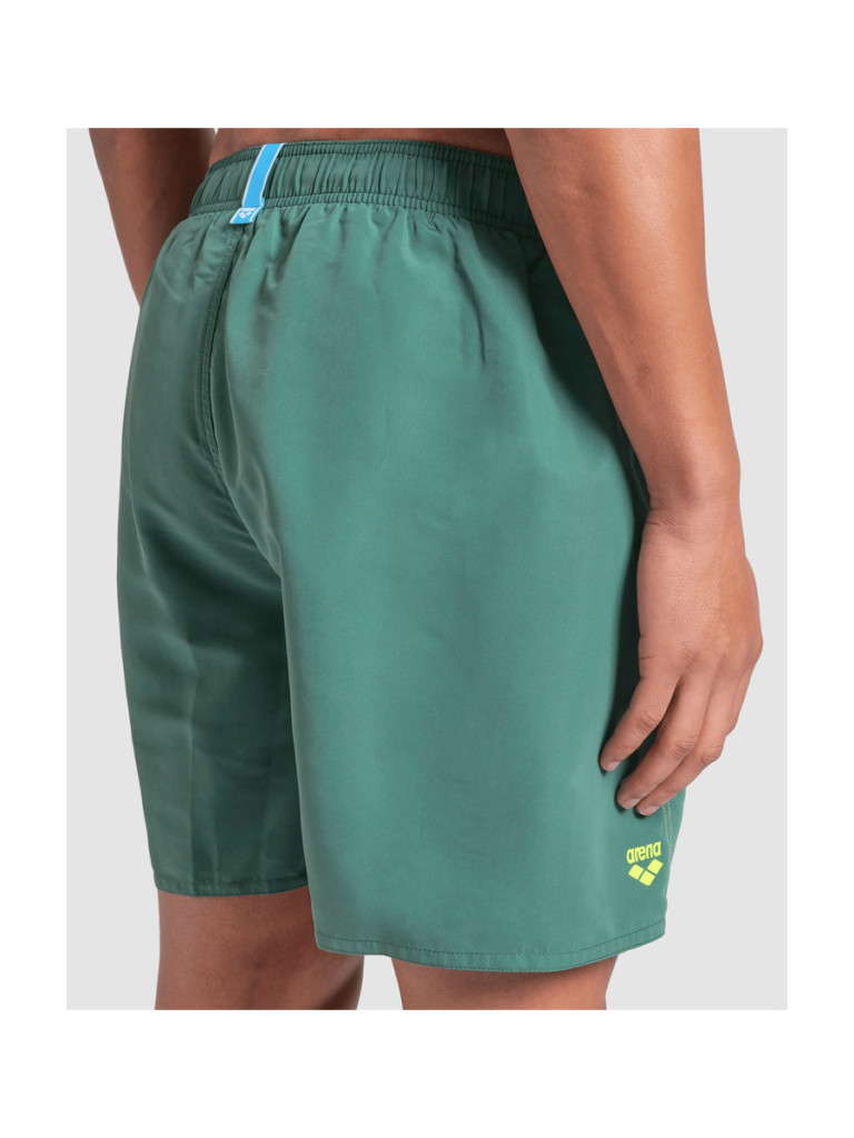 Мъжки плажни шорти Arena Fundamentals Arena Logo Boxer R - Mangrove-Artic Lime