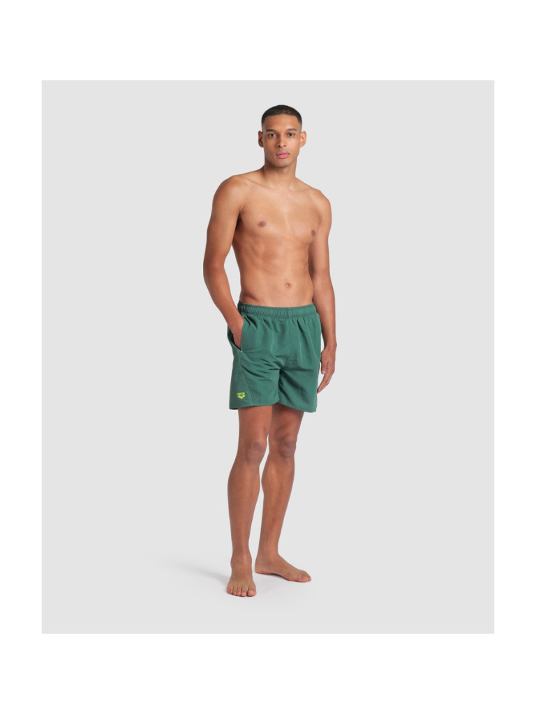 Мъжки плажни шорти Arena Fundamentals Arena Logo Boxer R - Mangrove-Artic Lime