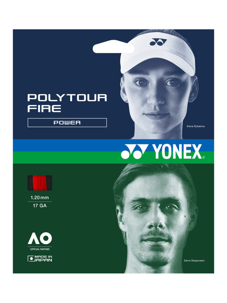 Тенис кордаж Yonex POLYTOUR FIRE 12 м - Red